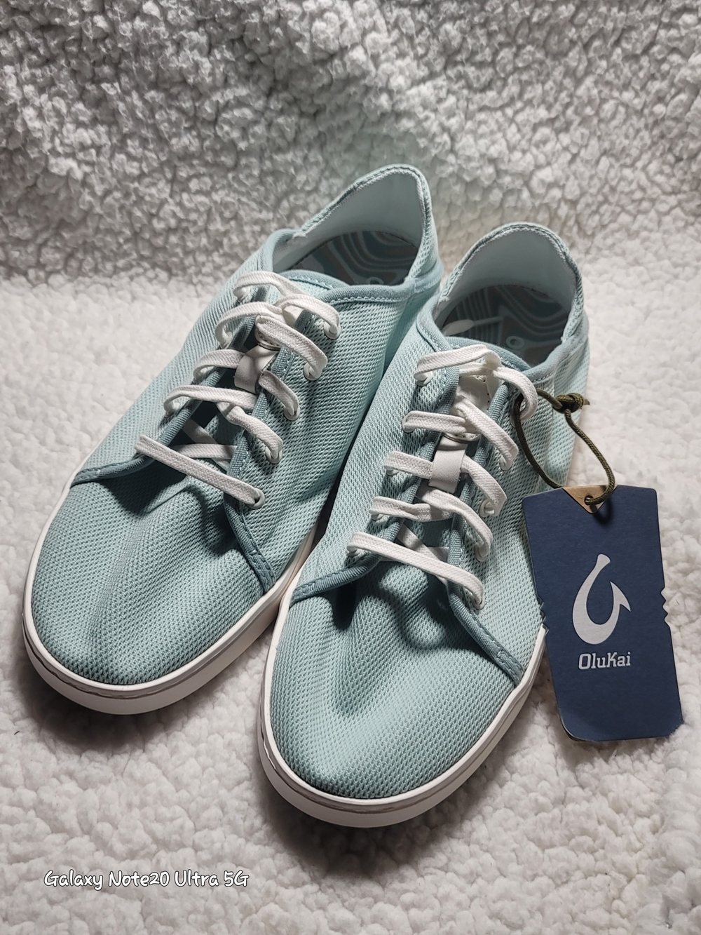 OluKai Women's Seafoam Mesh Sneakers with White Soles